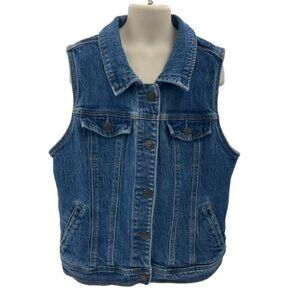 Cat & Jack Girls Jean Jacket Vest Size XL (14/16)